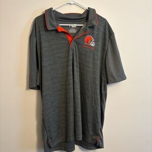 Gray and Orange Men's Polo Shirt